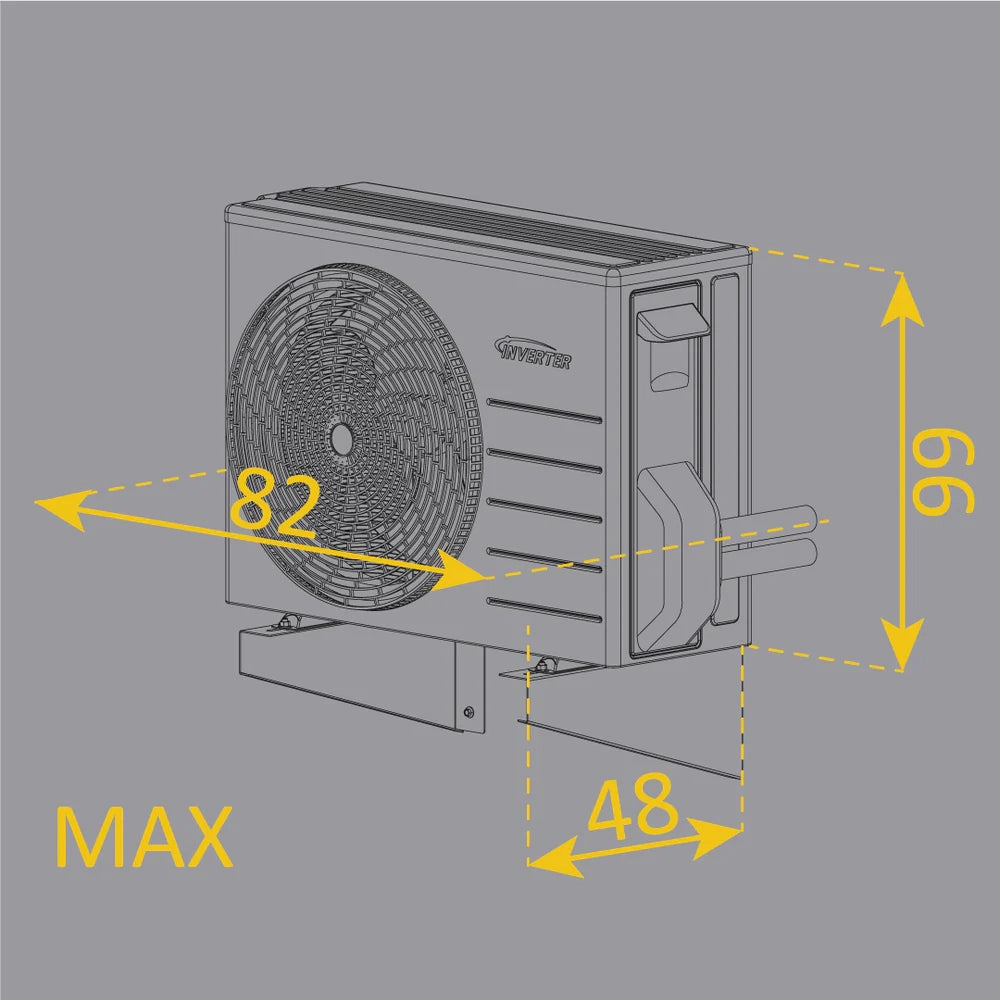 Copri Condizionatore 90x70x52 cm in Alluminio Blade S Antracite