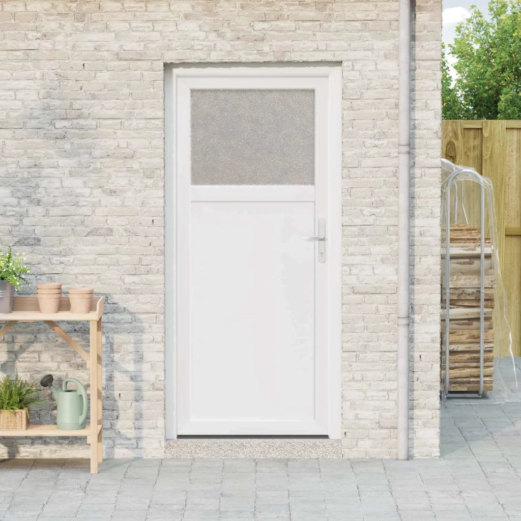 Porta d'ingresso laterale Bianco 88 x 198 cm PVC
