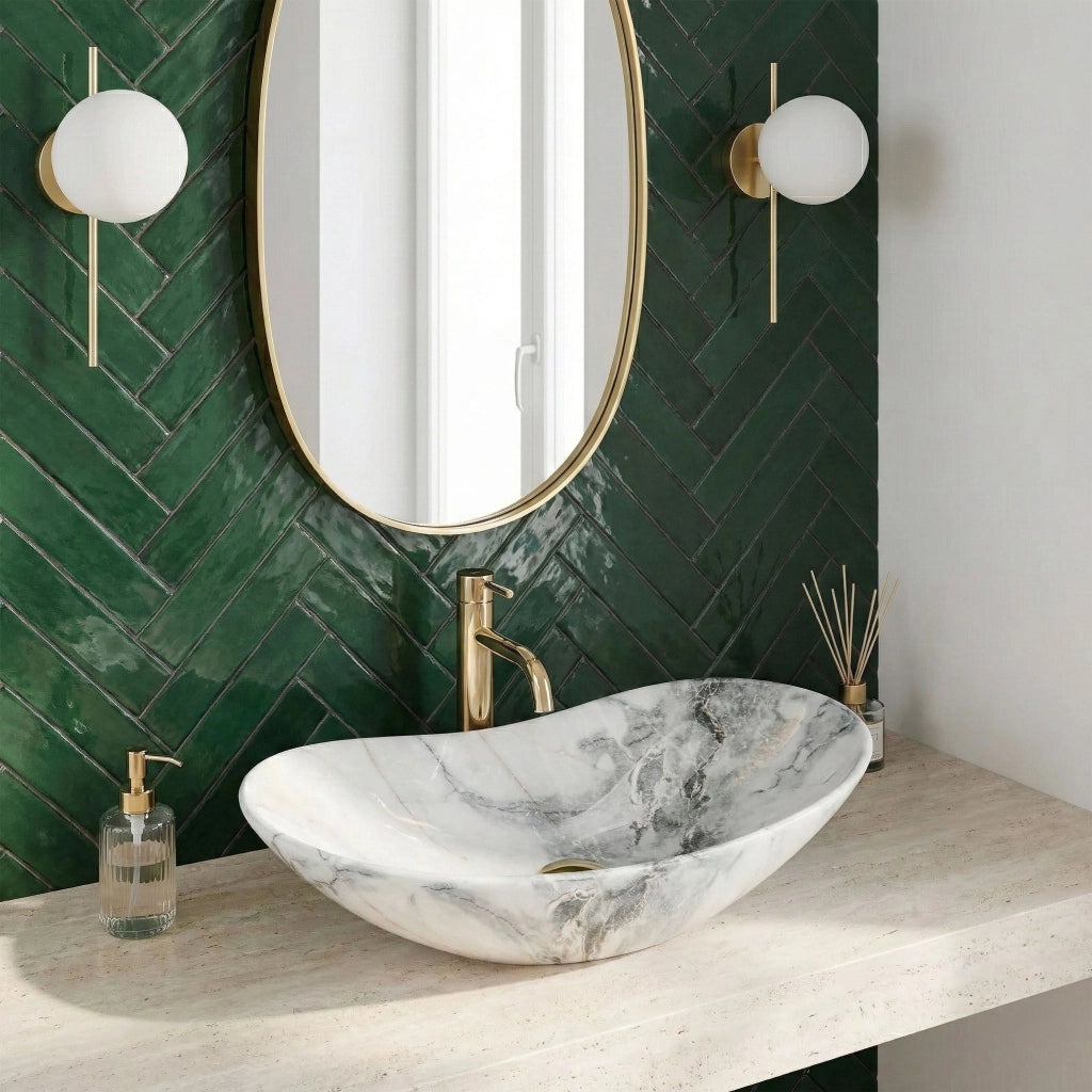 Lavabo Da Appoggio Rea Royal Granit