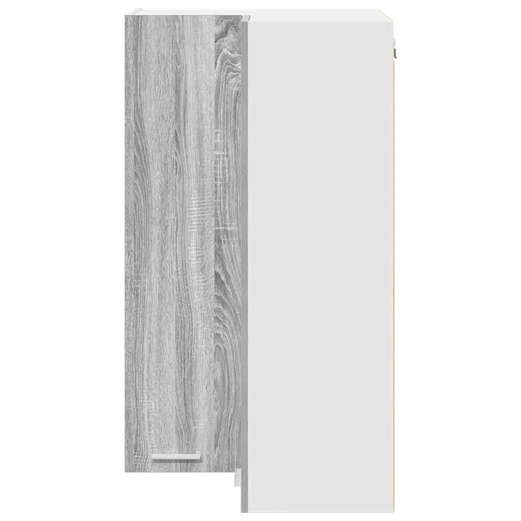 Armadio pensile Grigio Sonoma e Bianco 57 x 57 x 100 cm 884375