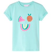 Maglietta da Bambina Menta Chiaro 128cod mxl 109196