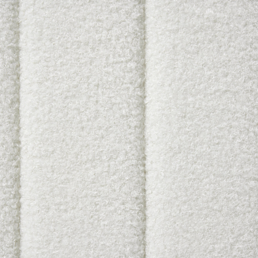 Letto in bouclé bianco sporco UE Matrimoniale 160 x 200 cm Testiera Imbottita con Gambe in metallo Design moderno