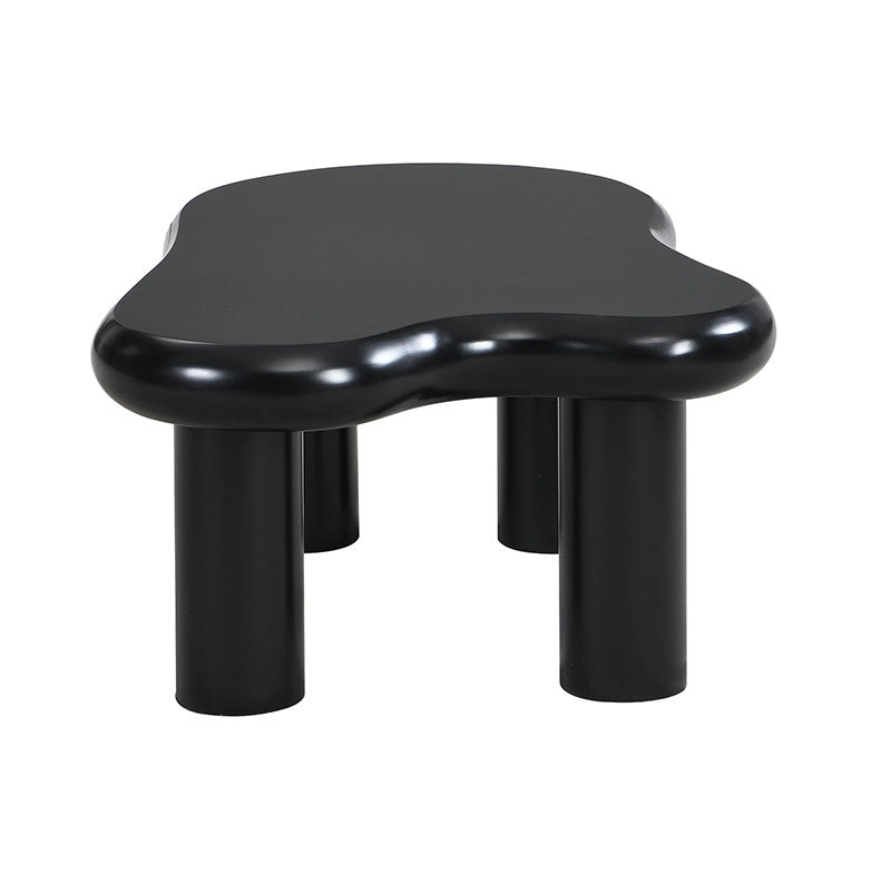 Tavolino da caffè 98x65.5x40 cm con LED a 16 colori e cassetto in MDF nero