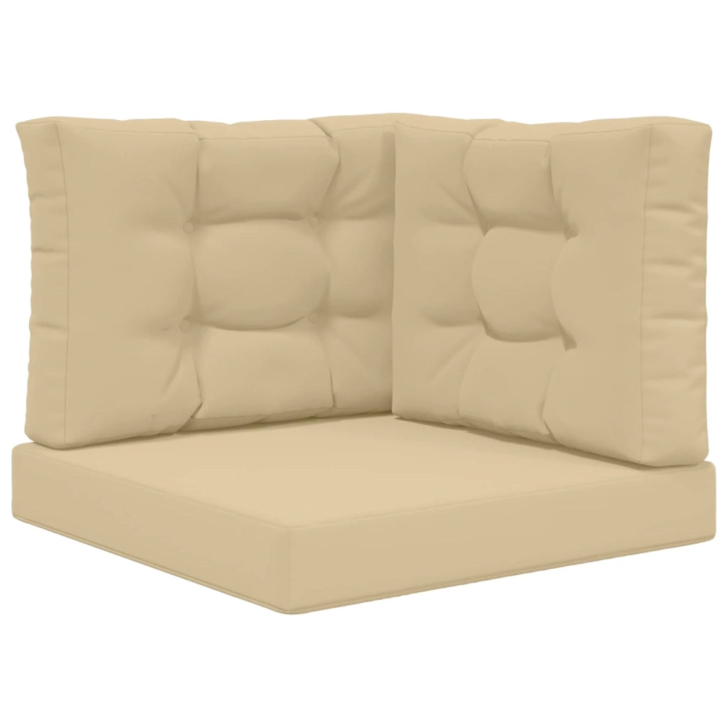 Cuscino per divano da esterno 3 pcs Beige Poliestere 900764