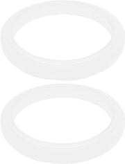 Abitudine in Silicone per O-Ring - Sigillatura di Testa - Accessori per Macchina del Caffè - Compatibile - Bianco - 2 pezzi - Pezzi di Ricambio.