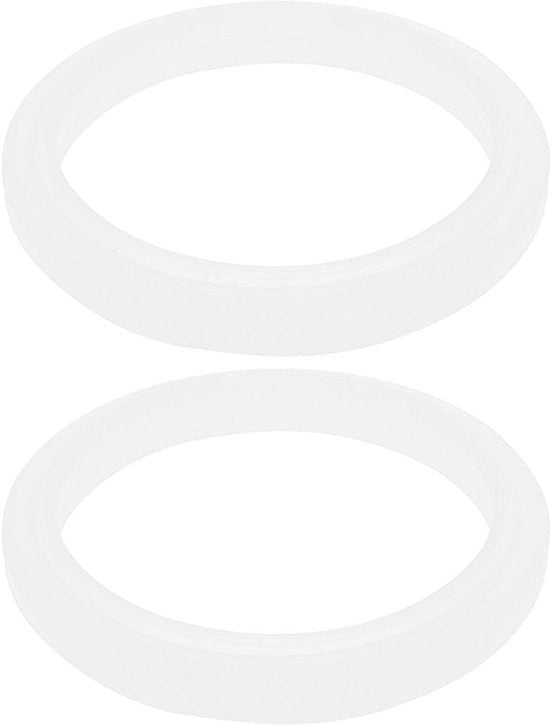 Abitudine in Silicone per O-Ring - Sigillatura di Testa - Accessori per Macchina del Caffè - Compatibile - Bianco - 2 pezzi - Pezzi di Ricambio.