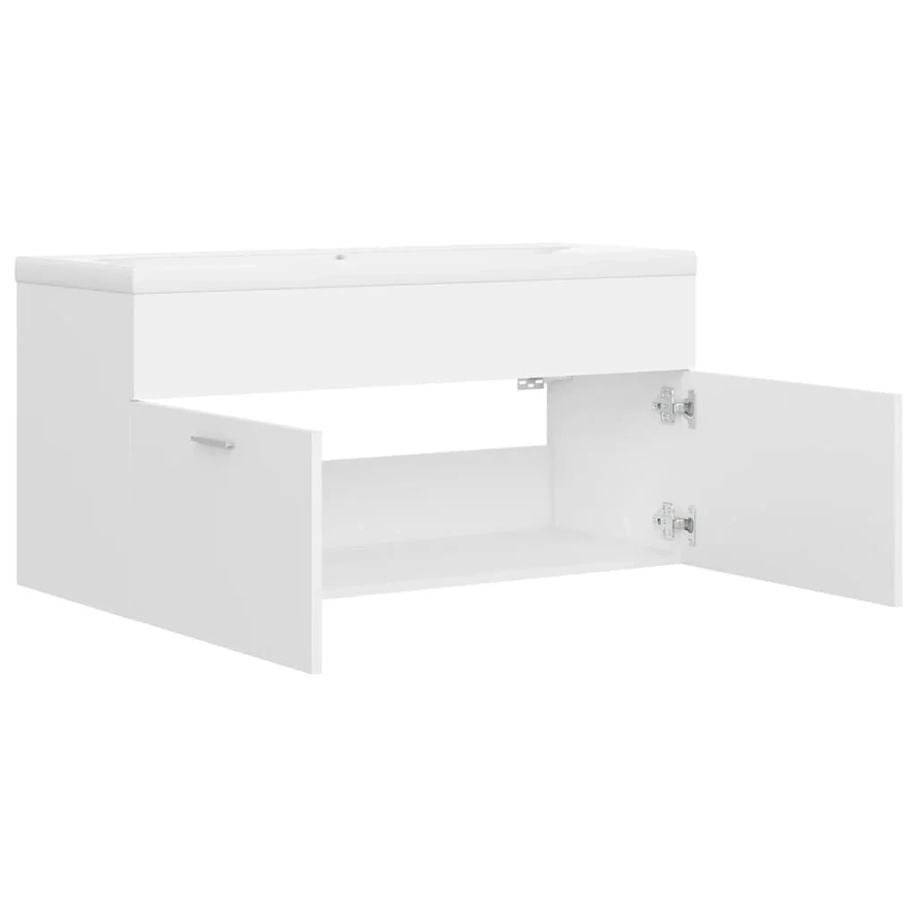 Mobile lavabo con vasca integrata 100 x 38,5 x 46 cm truciolare bianco 02_0006433