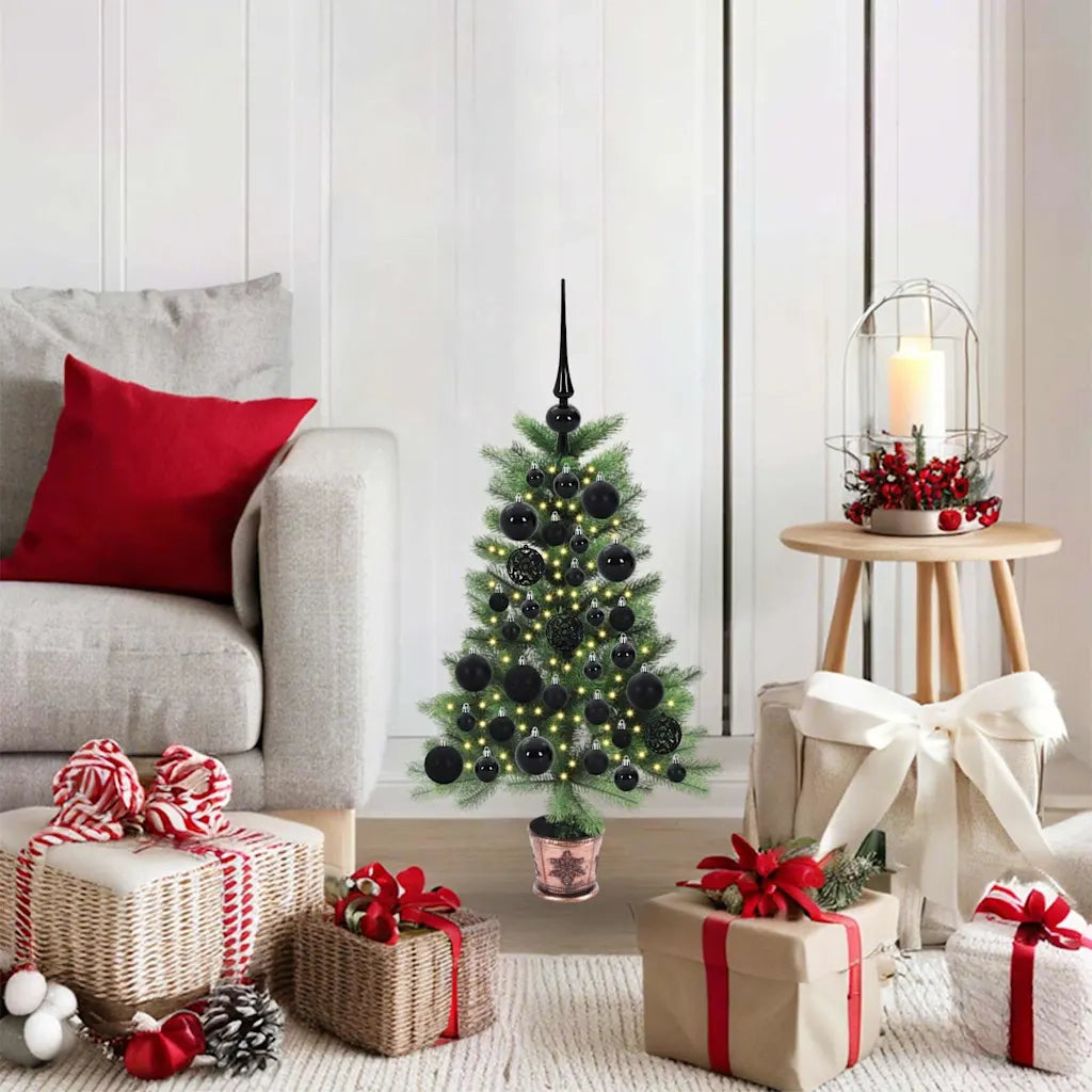 Albero di Natale con 150 LED con supporto Verde 65 cm PE 3396292