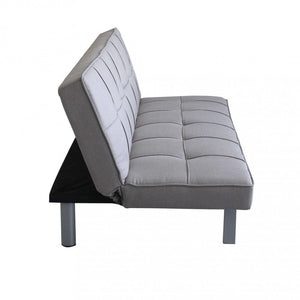 Divano Letto Aaron 178x80x71 cm in Tessuto Grigio