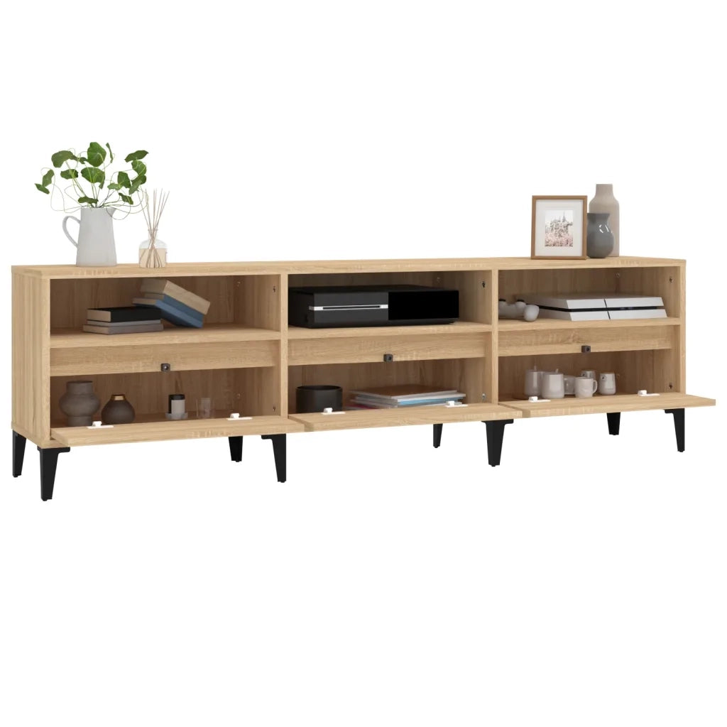 vidaXL Mobile Porta TV Rovere Sonoma 150x30x44,5 cm Legno Multistrato
