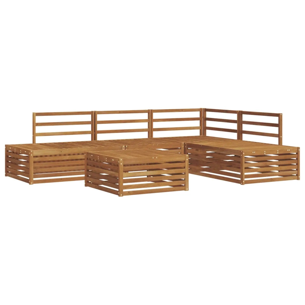 Set di divani da esterno 5 Pezzo Naturale
