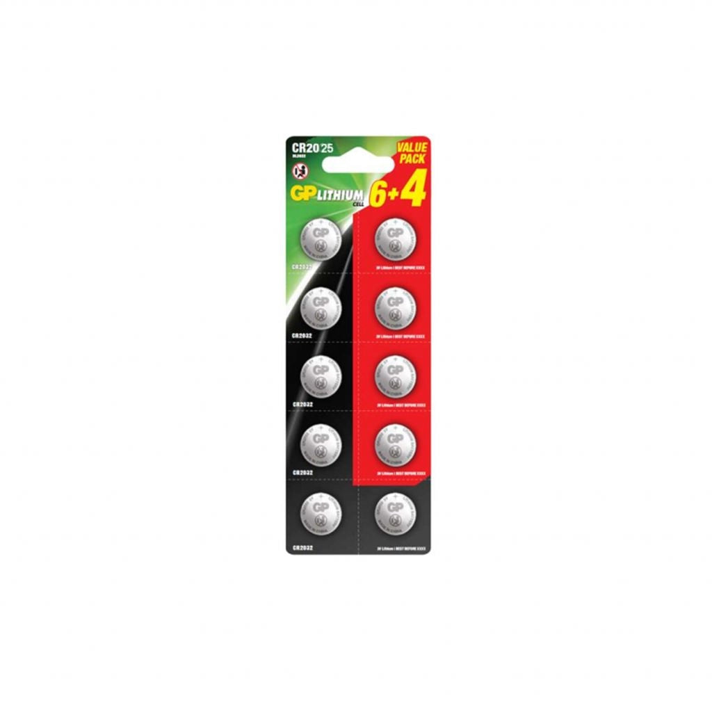 BATTAIA AL LITIO A BOTTONE 3V CR2025 (Blister 10 Pezzi Separabili)