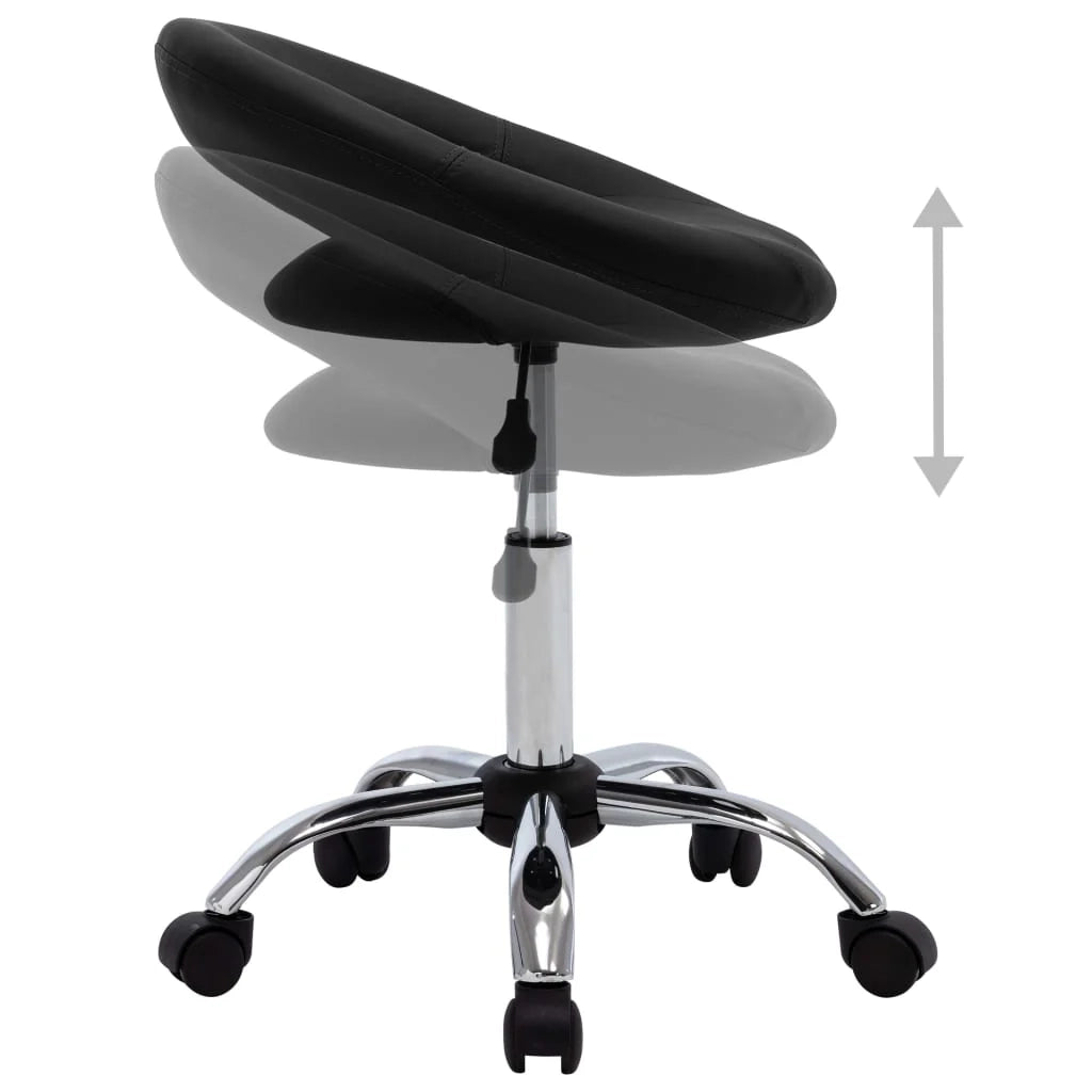 Sedia da ufficio con ruote in similpelle nera 02_0024079