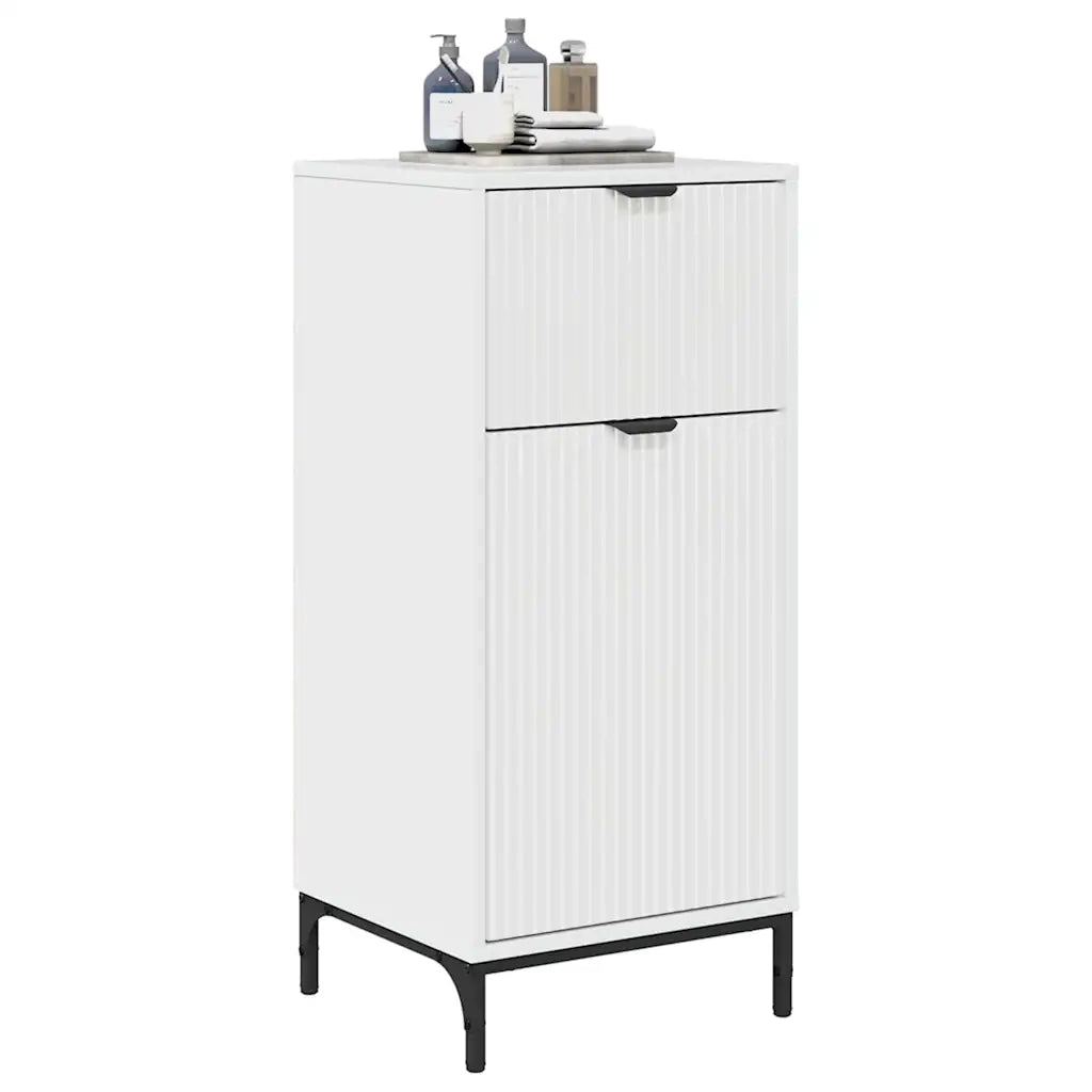Mobile da Bagno con cassetto Bianco Lucido 39,5 x 36 x 88 cm 883398