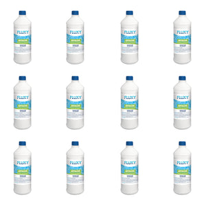 ANTIALGHE LIQUIDO X PISCINE UNIVERSALE AZZURRANTE 1KG NON SCHIUMOGENO 12PZ FLUXY
