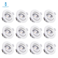 FARETTO LED ORIENTABILE DA INCASSO 7W 6500K BIANCO FREDDO 12 PEZZI