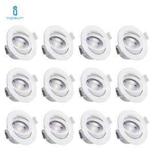 FARETTO LED ORIENTABILE DA INCASSO 7W 6500K BIANCO FREDDO 12 PEZZI