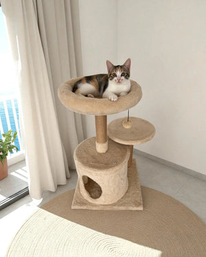 Letto ad albero per gatti in madreperla