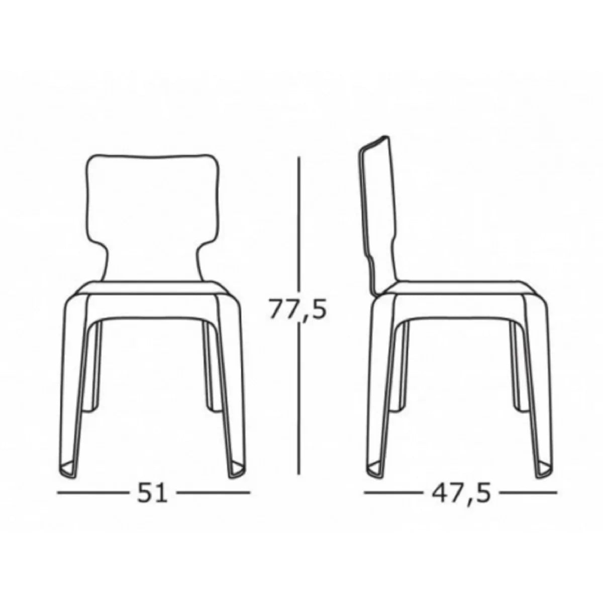 Sedia impilabile, sedia in plastica impilabile, robusta, vari colori