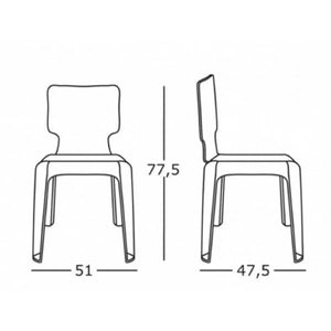 Sedia impilabile, sedia in plastica impilabile, robusta, vari colori