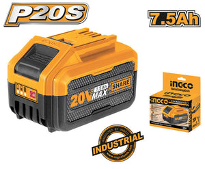 Batteria al litio ingco da 20V 7,5 Ah Universale P20S per Accessori Li-ion