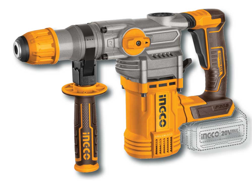 Martello demolitore SDS Plus a batteria 20v p20s BL Motor Ingco
