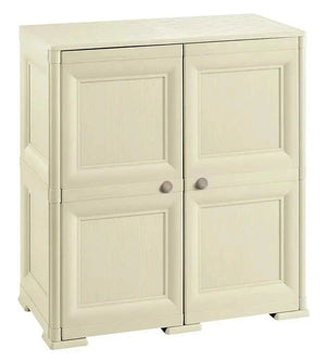 Armadio in resina di alta qualità effetto legno Angora 2 ante 2 moduli