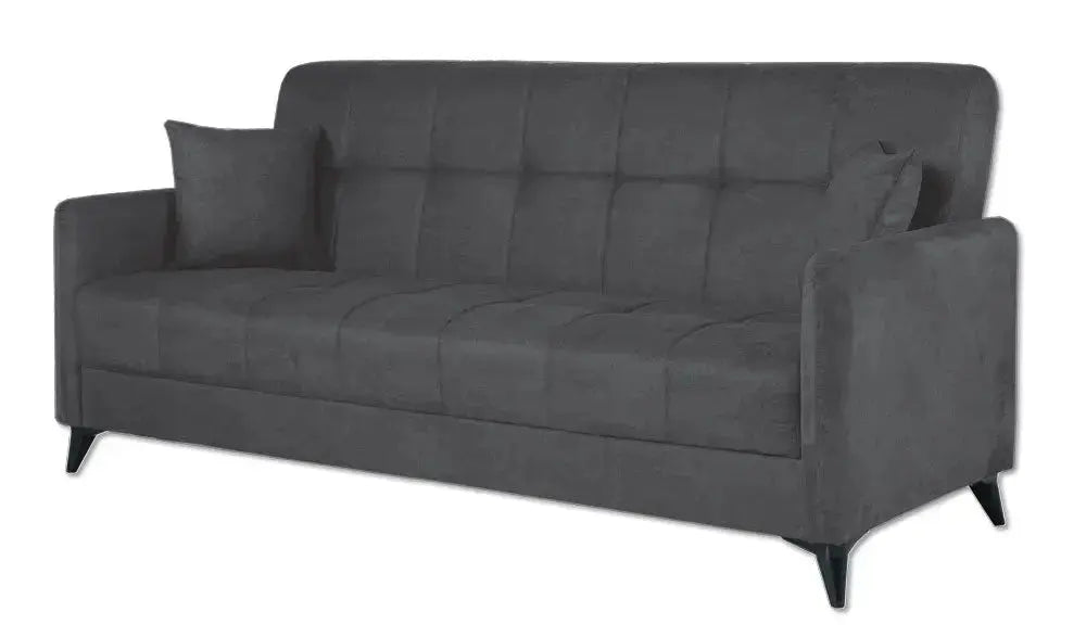 Divano egadi 3 posti recliner grigio inclusi 2 cuscini