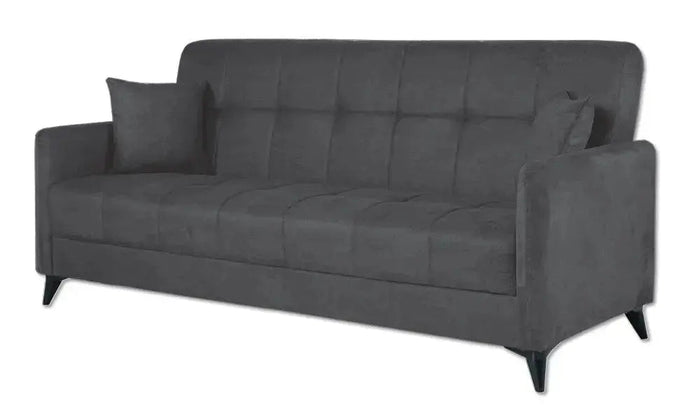 Divano egadi 3 posti recliner grigio inclusi 2 cuscini