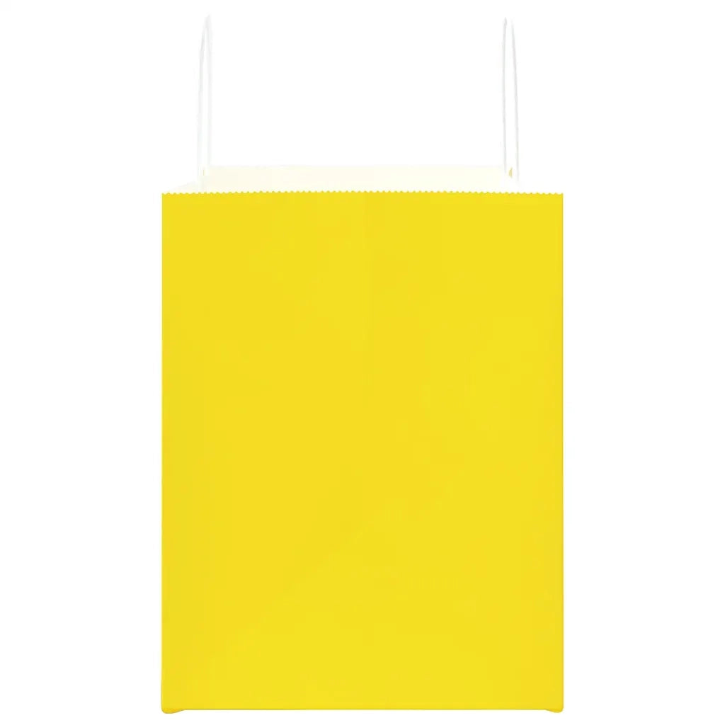 Sacchetti di Carta 50 pz con Manici Gialli 32x22x28 cm