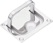Anello per scarpe in acciaio inossidabile 316 - Tirante a richiudere 76/96mm - Piastra quadrata per pavimento - Per imbarcazioni - Per lucidare specchi - Diametro foro di montaggio 5mm - Coperchio per scarpe