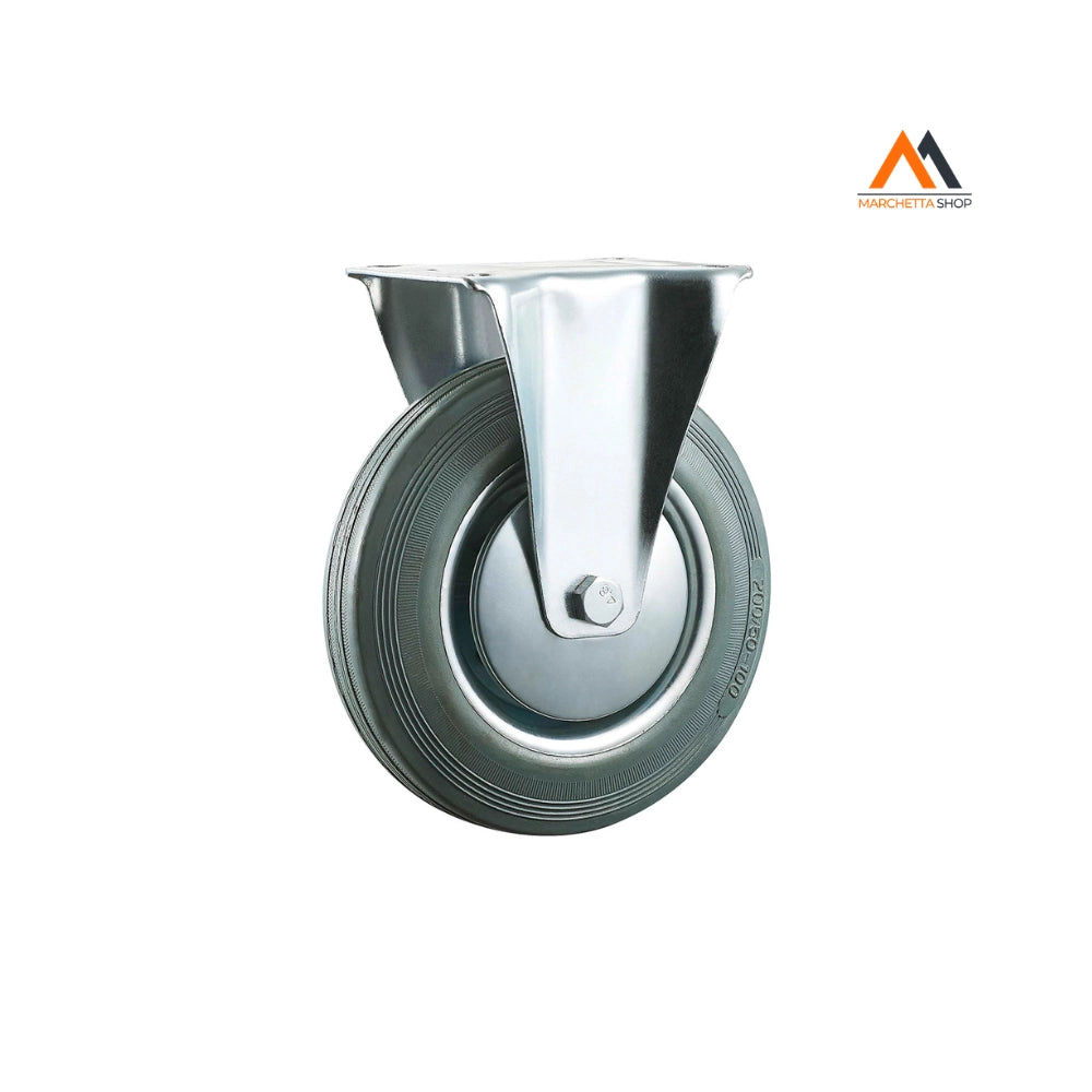 RUOTA PER CARRELLI ø mm 200 - piastra mm 135 x 110 - capacit