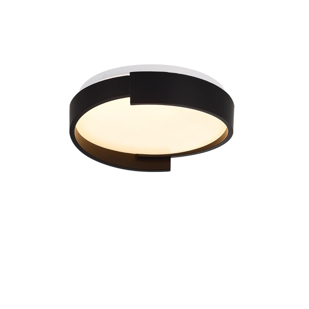 Plafoniera Halo nera tonda Ø38cm LED 25W CCT Light Prestige