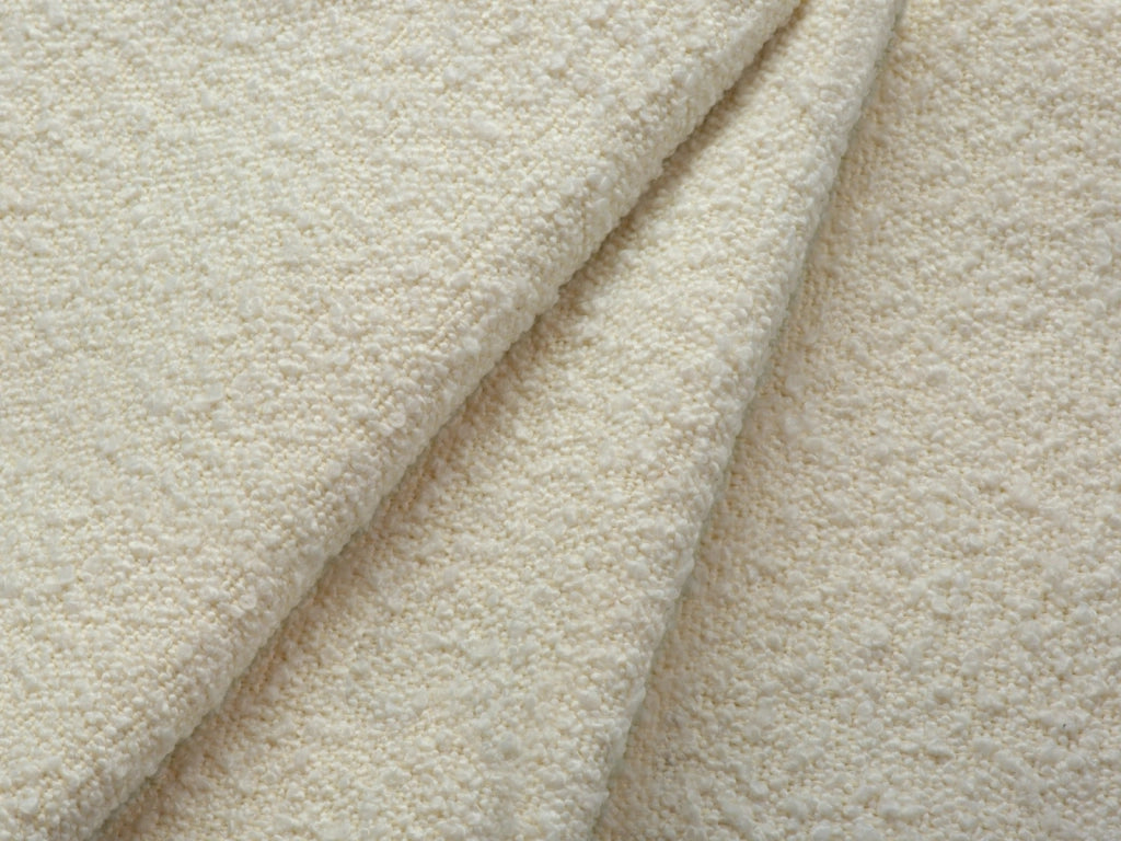 Cosmopolitan Design - Divano angolare sinistro "Vienna" 5 posti in bouclé beige 