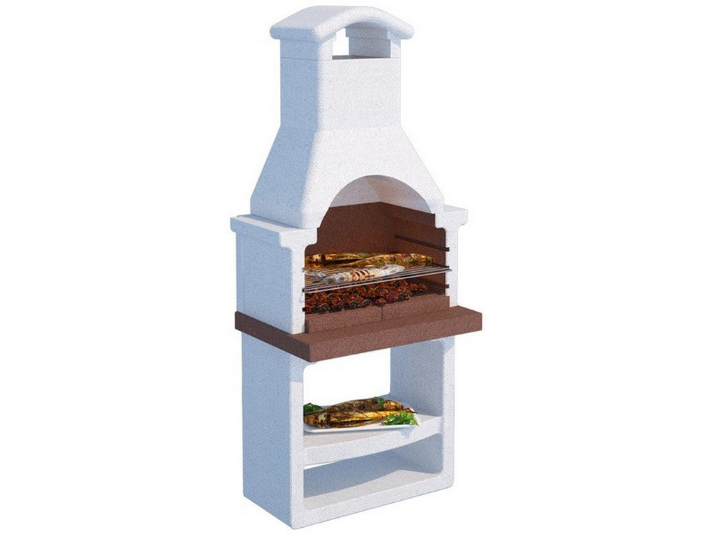 barbecue in cemento etna con griglia cm. 81x58x196 h - kg. 348 cod:ferx.vit52768