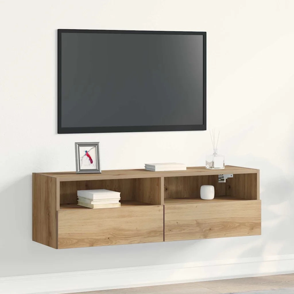 Mobile TV da parete rovere artigianale 100 x 30 x 30 cm 862190