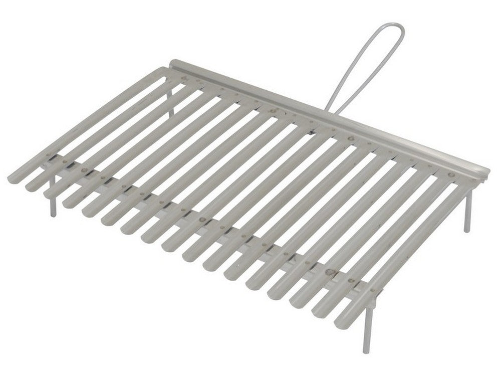 graticola in acciaio inox con raccogli sugo cm. 50x35 cod:ferx.vit25490