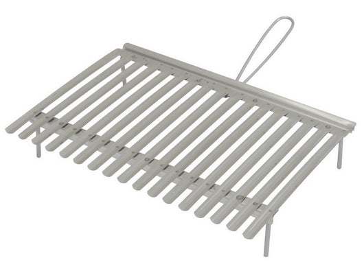 graticola in acciaio inox con raccogli sugo cm. 50x35 cod:ferx.vit25490