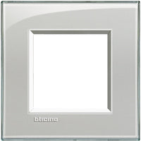 Living Light - Placca quadra 2P Grigio ghiaccio - LNA4802KG