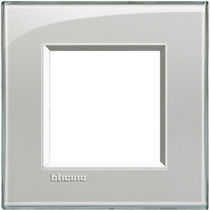 Living Light - Placca quadra 2P Grigio ghiaccio - LNA4802KG