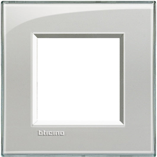Living Light - Placca quadra 2P Grigio ghiaccio - LNA4802KG