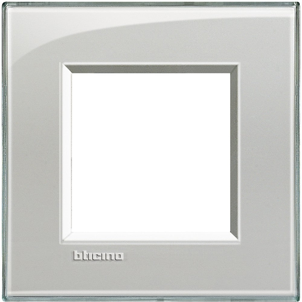 Living Light - Placca quadra 2P Grigio ghiaccio - LNA4802KG