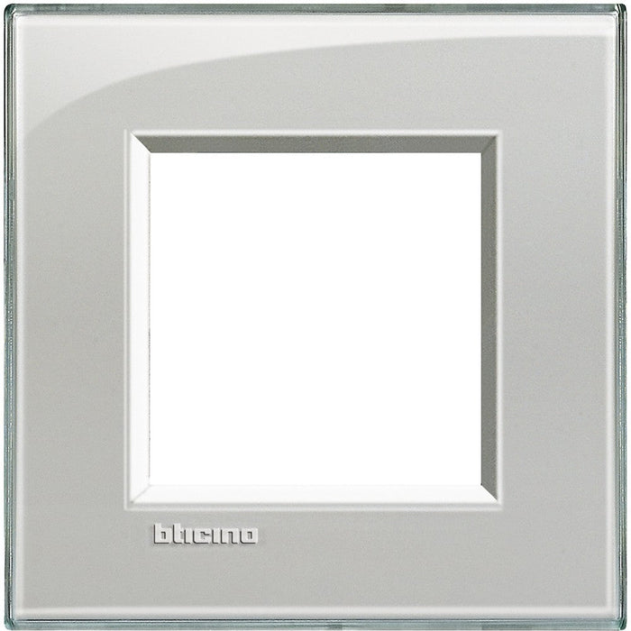 Living Light - Placca quadra 2P Grigio ghiaccio - LNA4802KG