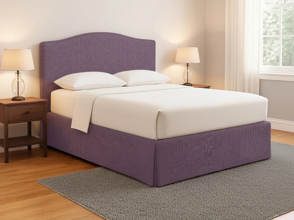 Runcorn, Letto Piazza e Mezza Sfoderabile Made in Italy, Viola Lilla