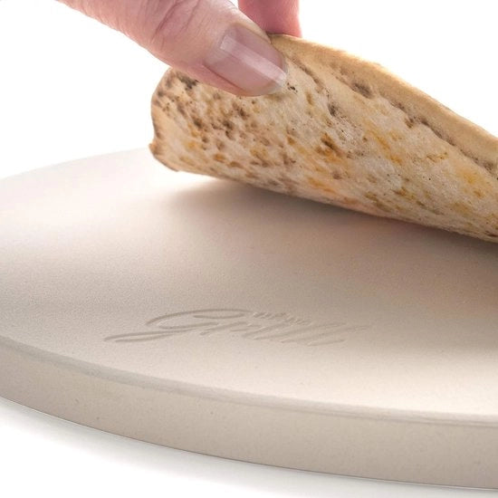 Piatto per Pizza con Tavola per Pizze in Legno | Sostenibile, spesso e autentico legno, rotondo, facile da maneggiare | Infornare, grigliare e servire per torte, dolci, torte, pane, pizza