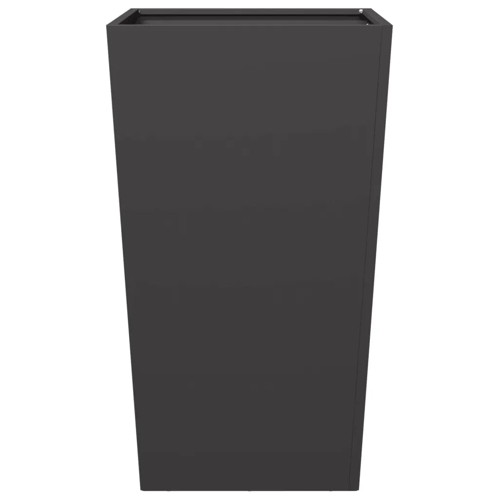 Fioriere da Giardino 2 pz Nere 45x45x75 cm in Acciaio