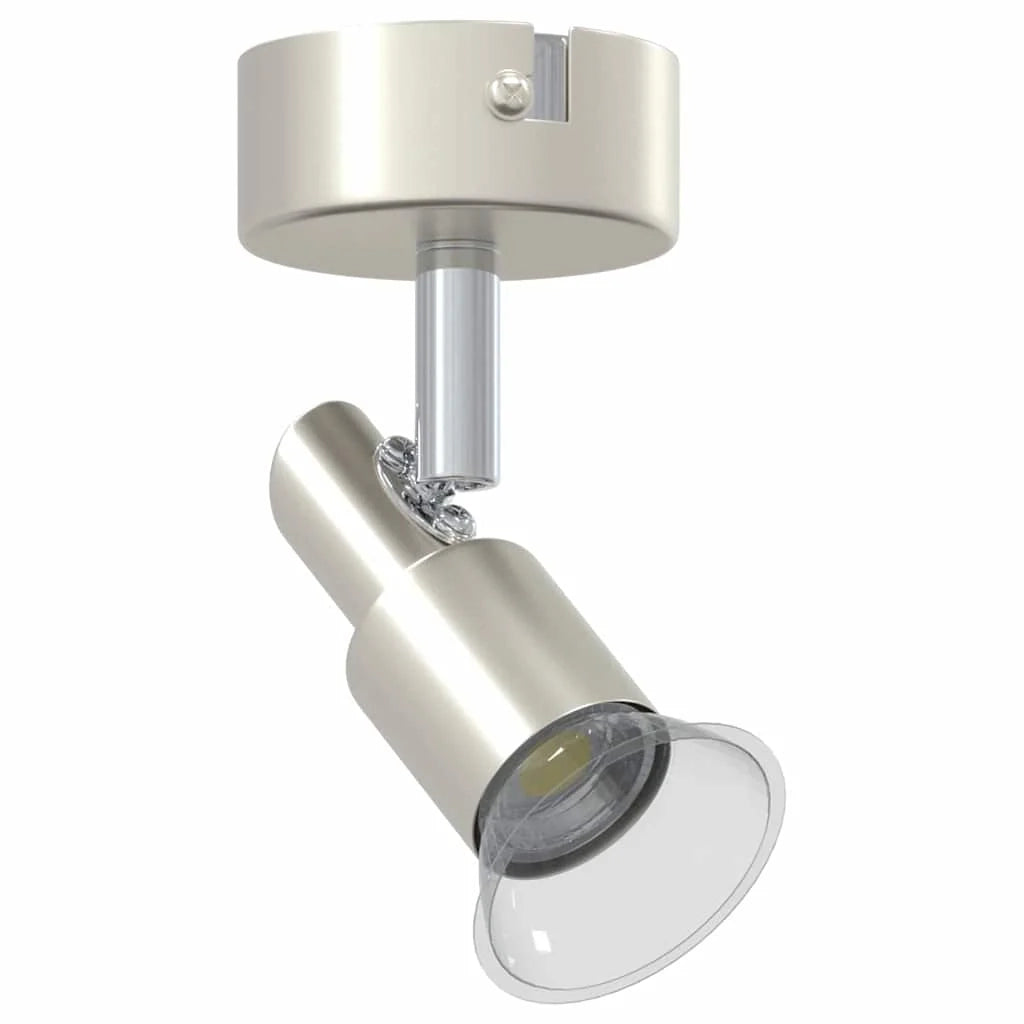 Faretto da soffitto moderno orientabile per interni 8 x 8 x 10,5 cm acciaio nichelato 02_0058312