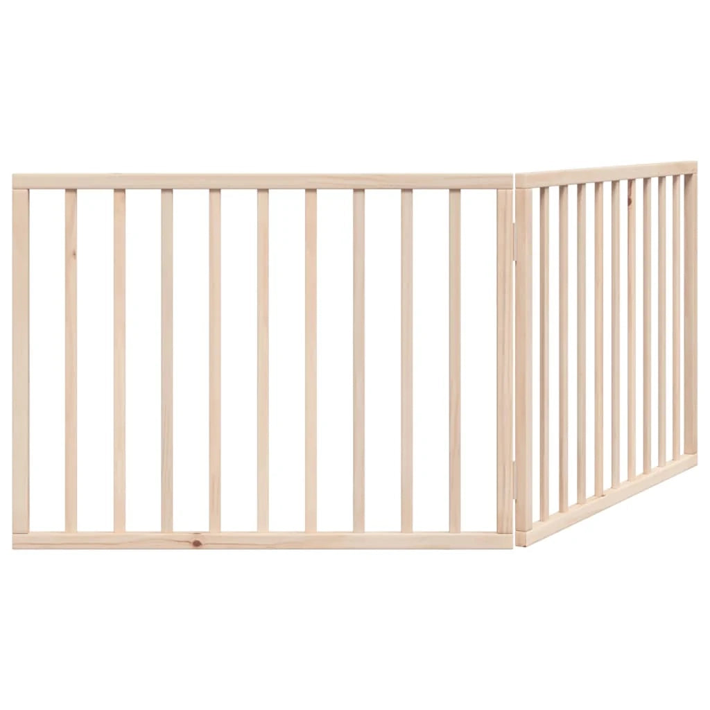 Cancelletto di sicurezza pieghevole per cani 2 pannelli 160 cm legno di pioppo marrone 02_0023045