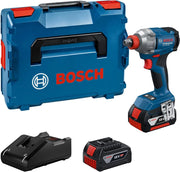 Bosch Professional 18V System Avvitatore a massa battente a batteria GDX 18V-285 (incl. 2 batterie GBA 4.0Ah, caricabatteria GAL 18V-20, L-BOXX)