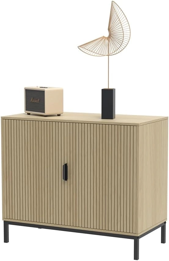Cassettiera Lennox, Rovere, 80 x 45 cm con 2 porte
